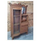 Oak side by side secretary desk -  37"12"68"