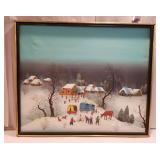 Oil painting on canvas, damaged , 21x25