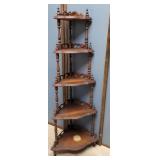 Corner what not shelf 59"t