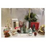 Christmas items, Easter items, snow globes,