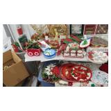 Christmas lot, ornaments, Christmas trees,