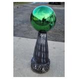 Gazing ball 34"t no shipping - green