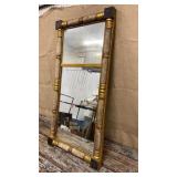 2 paned mirror w/ old glass approx 18"x36"