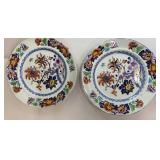 2 pretty ironstone China plates