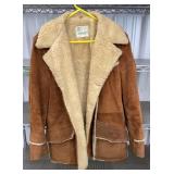 Gino Leathers suede coat w/ shearling lining -