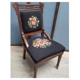 Needlepoint parlor chair