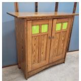 Oak 2 door pie safe/cupboard