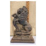 HEAVY cast iron lion doorstop