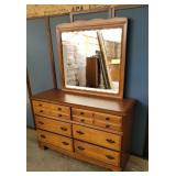 6 drawer dresser with mirror 50"17"31"
