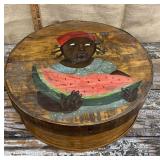 Black Americana painted pantry box
