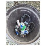 Garbage can lot, belts, parts, lighting