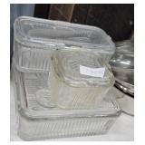 3 refrigerator dishes with lids