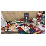 Box of Christmas & Halloween decor