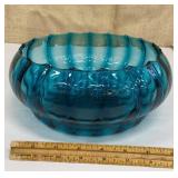 Very pretty blue glass bowl