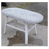 Wicker coffee table 38x18x18