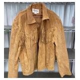 Scully genuine leather fringed jacket sz L -