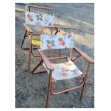 2 retro folding chairs