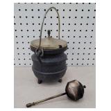 Cast iron fire starter pot