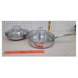 2 stainless Cuisinart frying pans