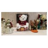 Christmas Bears, hat, fiber optic snowman, etc