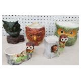 0wl planters , 3 sided owl,