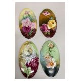 4 Limoges hand-painted plaques