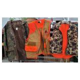 2 hunting vast and raincoat- the raincoat has a