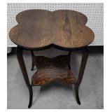 Oak Clover shaped parlor stand h.p. Robinson