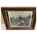 Framed Adolf Hitler picture approx  11"x14"