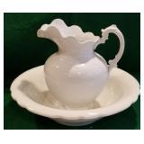 Nice white pitcher and bowl, Bonita