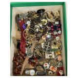 Costume jewelry & watches in a flat