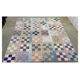 Double-sided farmhouse quilt approx 61"x70" -