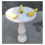 Bird bath and ducks