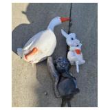 Weighted retro yard animals