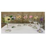 Pretty hand-painted stemware