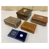 Trinket boxes - enameled, inlaid etc