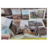 Box ephemera - civil war books, prints, greyhound