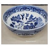 Large blue willow bowl
