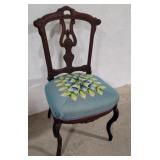 Walnut fireside chair