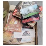 Large box old time scrapbooking & advertising