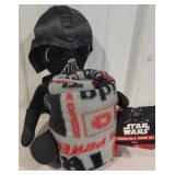Star wars character and fleece throw set