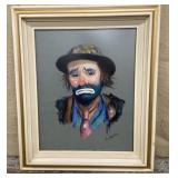 J. Puleo pastel on paper - sad clown approx
