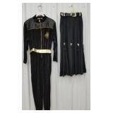 Skirt, black jumper, both sides medium