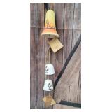 Southwest Tesa wind-bells pottery & copper - h