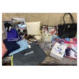 Purses, store bags, new eyeglasses, wool dryer