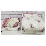 Queen size comforter, sheets, shams, pill cases,