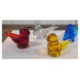 4 glass birds