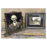 2 old framed photos