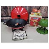 Retro lot - electric rock, and fondue set - the