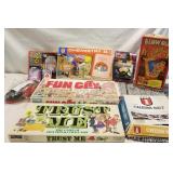 Games, chemistry set, chess set, rug, trust